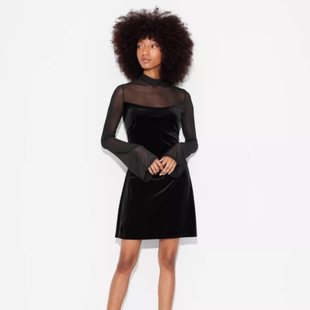 Wild Fable Black Velvet Dress